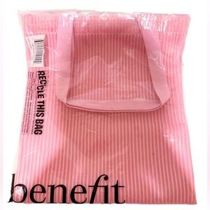 NWT Limited Edition Benefit Large Pink Tote Bag